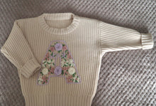 Load image into Gallery viewer, mini Letters Embroidered Knitted Jumper