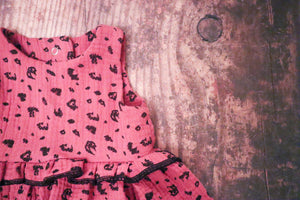 Leopard Print Frill Dress